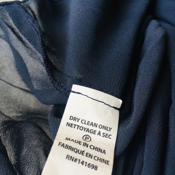 NWT Ramy Brook Smocked Mini Party Dress Blouson Navy Blue Elbow Sleeve XS - Picture 6 of 13